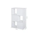 HOMCOM Bookshelf White Cube 91.5x29.5x61.5 833 423WT HOM833 423WT