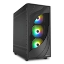 Κουτί Υπολογιστή Sharkoon Rebel C80M RGB Black ATX (REBC80MRGBBK)