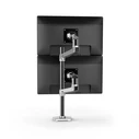 Ergotron LX Dual Stacking Επιτραπέζια Βάση για 2 Οθόνες έως 40" Ασημί (45-549-026)