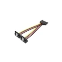 VENTION Τροφοδοτικό Splitter SATA 15-Pin Male to 2x 15-Pin 90 Degree Female 0.15M Black