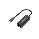 Αντάπτορας Δικτύου USB MediaRange Type-C with RJ45 Port, 10/100/1000 Mbps, 20cm, Black (MRCS237)