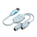 Vention USB2.0 to Dual PS/2 Adapter Cable 0.3M Blue (VAS-C03-S) (VENVAS-C03-S)