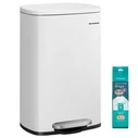 Kitchen Trash Bin SONGMICS 50L White