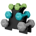 Dumbbells SONGMICS Hex Dumbbells Set with Stand 1 kg 2 kg 3 kg
