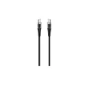 TTEC Cable AlumiCable Transparan Type C to Type C 60W Fast Charge Cable Black 120cm