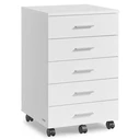 VASAGLE 5 Drawer Filing Cabinet White