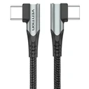 Vention Καλώδιο USB 2.0 Type C Male to C Male Dual Right Angle 5A 0.5M Gray Aluminum Alloy Type TANHD