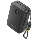 VENTION Power Bank 20.000mAh (FKBB0-C-TY) με ενσωματωμένο καλώδιο USB-C, LED οθόνη, Μαύρο