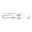 MediaRange Wireless Keyboard and Mouse Set, QWERTY (GR), Function Keys, 3-Button Mouse,1.200 dpi, Symmetrical, Dongle, White (MROS278-GR)