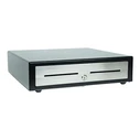 Star Micronics Europe Cash Drawer 14 inches Black with Stainless Steel Front 4 Bill 8 Coin