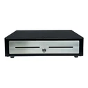Star Micronics Europe Cash Drawer 14 inches Black with Stainless Steel Front 4 Bill 8 Coin