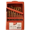 Makita 25-Piece Titanium-Coated HSS Drill Bit Set, Cylindrical Shank for Metal P-61391