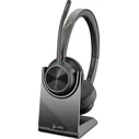 Poly Voyager 4320 UC Bluetooth Ακουστικά με μικρόφωνο και βάση φόρτισης USB-A