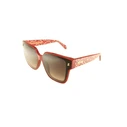 Just Cavalli Γυναικεία Γυαλιά Ηλίου με Κόκκινο Κοκκάλινο Σκελετό και Καφέ Ντεγκραντέ Φακό JC089V 02GH