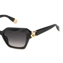 Furla Γυναικεία Γυαλιά Ηλίου με Μαύρο Κοκκάλινο Σκελετό και Μαύρο Φακό SFU817 0701