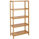 Bathroom Shelf SONGMICS Bamboo 5 Adjustable Shelves 130 x 60 x 26 cm BCB35Y
