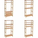 Bathroom Shelf SONGMICS Bamboo 5 Adjustable Shelves 130 x 60 x 26 cm BCB35Y