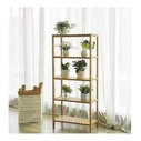 Bathroom Shelf SONGMICS Bamboo 5 Adjustable Shelves 130 x 60 x 26 cm BCB35Y