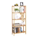 Bathroom Shelf SONGMICS Bamboo 5 Adjustable Shelves 130 x 60 x 26 cm BCB35Y