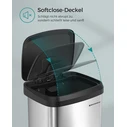 Songmics κάδος απορριμάτων κουζίνας 68L