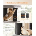 Feandrea Cat Tower, Height 160 cm, for large Cats, Gray-Black (PCT003W01) (FEAPCT003W01)