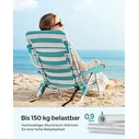 Songmics Καρέκλα Παραλίας Λευκό/Πράσινο GCB62JW