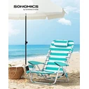 Songmics Καρέκλα Παραλίας Λευκό/Πράσινο GCB62JW