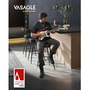 VASAGLE Bar Stools with Back Set of 2
