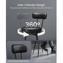 VASAGLE Bar Stools with Back Set of 2