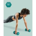 SONGMICS Dumbbells Set of 2 Dumbbells 3 kg Turquoise Green
