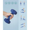 SONGMICS Fitness Dumbbells Set of 2 4 kg Blue
