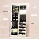 Songmics Jewellery Cabinet with Frameless Full Body Mirror (JJC62WT) (SNGJJC62WT)