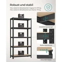SONGMICS Heavy Duty Metal Shelving Unit Set of 2 5 Tier Black GLR042B01
