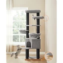 Feandrea Cat Tower XXl, Height 186.7 cm, up to 4 Cats, Σκούρο Γκρι & Μαύρο (PCT008G02) (FEAPCT008G02)