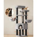 Feandrea Cat Tower XXl, Height 186.7 cm, up to 4 Cats, Σκούρο Γκρι & Μαύρο (PCT008G02) (FEAPCT008G02)