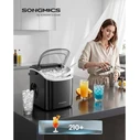 Songmics Παγομηχανή πάγου 0,6 κιλών μαύρη (XZB001B1EU)