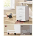 VASAGLE Ντουλάπι αρχείων με 5 συρτάρια λευκό