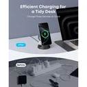 Anker MagGo 3‑in‑1 Ασύρματος Φορτιστής Qi2 με Καλώδιο USB‑C και Φορτιστή 15W