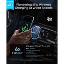 Anker Prime MagGo AirCool Βάση Κινητού Αυτοκινήτου με Ρυθμιζόμενα Άγκιστρα και Ασύρματη Φόρτιση Μαύρη B2933H11
