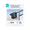 Anker Wall Charger Nano 70W (2x USB-C, 1x USB-A) Foldable Plug Black/Grey