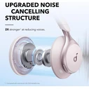 Anker Space One Ασύρματα / Ενσύρματα Over Ear Ακουστικά με 55 ώρες Λειτουργίας - Ροζ