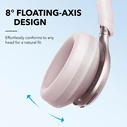 Anker Space One Ασύρματα / Ενσύρματα Over Ear Ακουστικά με 55 ώρες Λειτουργίας - Ροζ