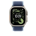 Apple Trail Loop 49mm Blue Bright Blue Natural Titanium Finish S M