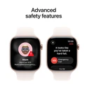 Apple Watch Series 11 Aluminium 46mm Αδιάβροχο με Παλμογράφο (Rose Gold Aluminium Case with Light Blush Sport Band - M/L)