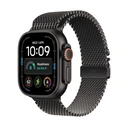Apple Watch Ultra 4 Titanium 49mm Αδιάβροχο με Παλμογράφο (Black Titanium με Black Titanium Milanese Loop - Medium)