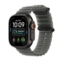 Apple Watch Ultra 4 Titanium 49mm Αδιάβροχο με Παλμογράφο (Black Titanium με Translucent Black Ocean Band)