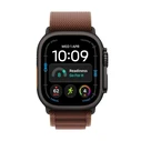 Apple Watch Ultra 4 Titanium 49mm Μαύρο Τιτάνιο με Burgundy Alpine Loop - Large