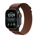 Apple Watch Ultra 4 Titanium 49mm Μαύρο Τιτάνιο με Burgundy Alpine Loop - Large