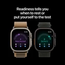 Apple Watch Ultra 4 Titanium 49mm Μαύρο Τιτάνιο με Burgundy Alpine Loop - Large
