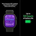 Apple Watch Ultra 4 Titanium 49mm Μαύρο Τιτάνιο με Burgundy Alpine Loop - Large